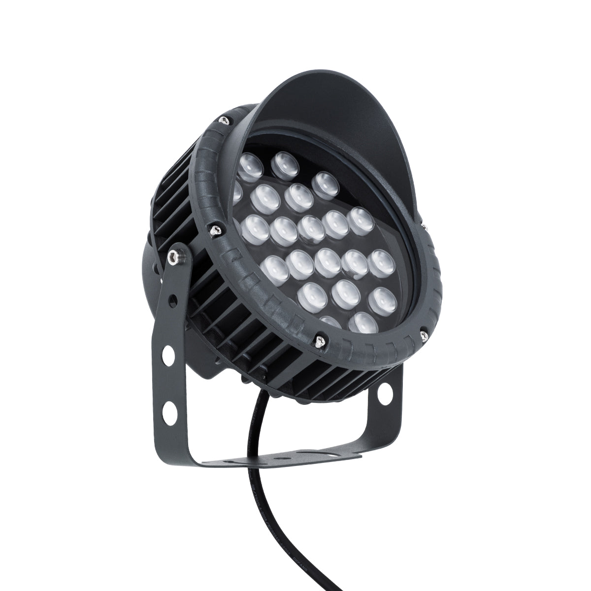 GLOBOSTAR® TREEVINA 90359 Φωτιστικό Σποτ με Αντιθαμβωτική Γρίλια για Φυτά - Δέντρα με Βάση Κήπου / Καρφωτό LED 24W 2040lm 10° DC 24V Αδιάβροχο IP65 Ultra Θερμό Λευκό 2200K Dimmable - Bridgelux SMD Chip - Γκρι Ανθρακί - Μ21.5 x Π18.3 x Υ14cm - 3 Χρόνια ...