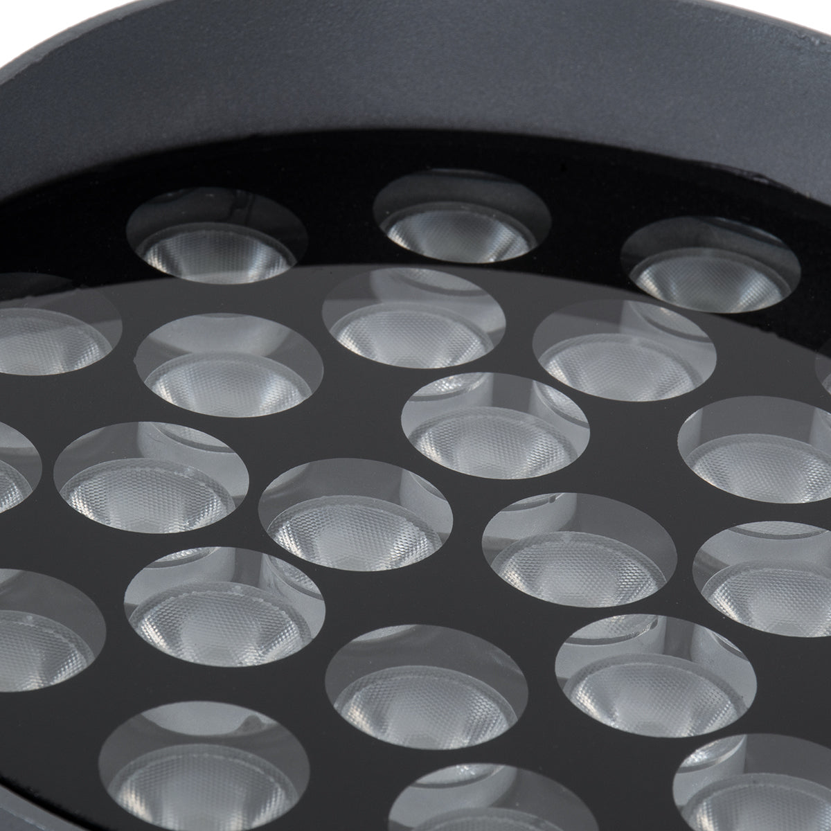 GLOBOSTAR® FLOOD-NIGMA 90378 Προβολέας Σποτ Wall Washer με Αντιθαμβωτική Γρίλια LED 24W 2160lm 30° DC 24V Αδιάβροχο IP65 Θερμό Λευκό 3000K Dimmable - Γκρι Ανθρακί - Μ15 x Π15 x Υ9.1cm - 3 Χρόνια Εγγύηση - ledmania.gr