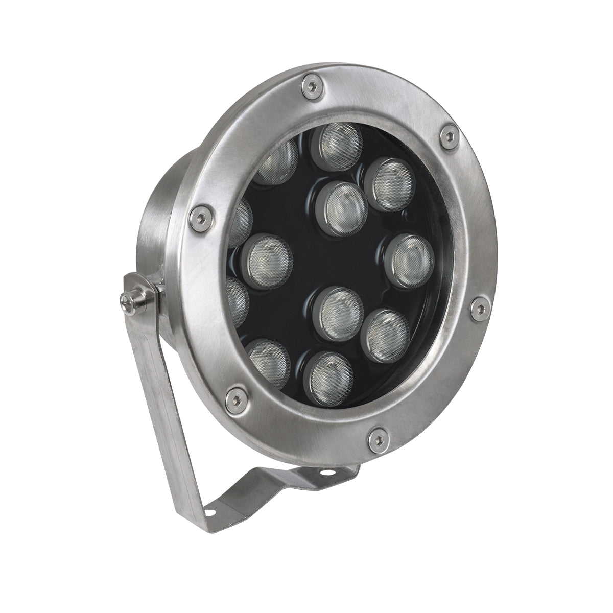 GLOBOSTAR® UNDERWATER-JERRY 90425 Υποβρύχιο Επιφανειακό Σποτ για Σιντριβάνια/Πισίνες LED 12W 1020lm 30° DC 24V Αδιάβροχο IP68 RGBW DMX512 Dimmable - Ανοξείδωτο Ατσάλι 304 - Μ14.5 x Π7 x Υ19cm - 3 Χρόνια Εγγύηση - ledmania.gr