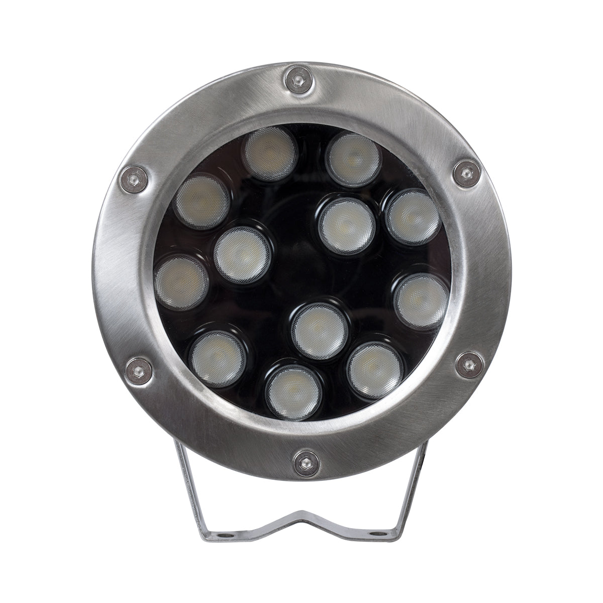 GLOBOSTAR® UNDERWATER-JERRY 90425 Υποβρύχιο Επιφανειακό Σποτ για Σιντριβάνια/Πισίνες LED 12W 1020lm 30° DC 24V Αδιάβροχο IP68 RGBW DMX512 Dimmable - Ανοξείδωτο Ατσάλι 304 - Μ14.5 x Π7 x Υ19cm - 3 Χρόνια Εγγύηση - ledmania.gr