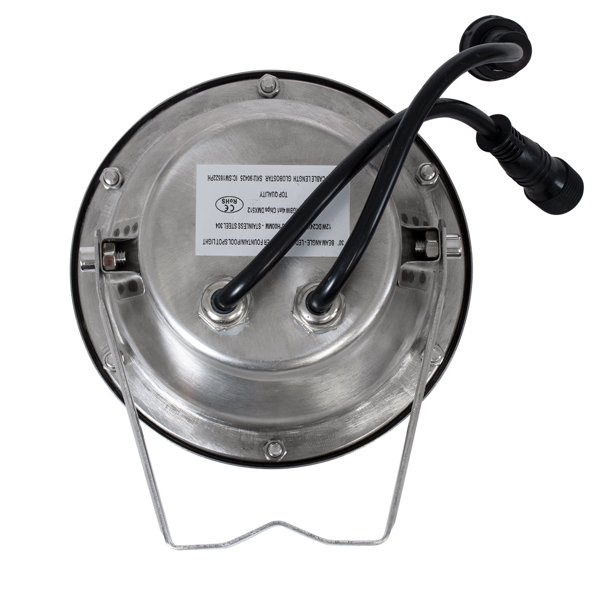 GLOBOSTAR® UNDERWATER-JERRY 90425 Υποβρύχιο Επιφανειακό Σποτ για Σιντριβάνια/Πισίνες LED 12W 1020lm 30° DC 24V Αδιάβροχο IP68 RGBW DMX512 Dimmable - Ανοξείδωτο Ατσάλι 304 - Μ14.5 x Π7 x Υ19cm - 3 Χρόνια Εγγύηση - ledmania.gr