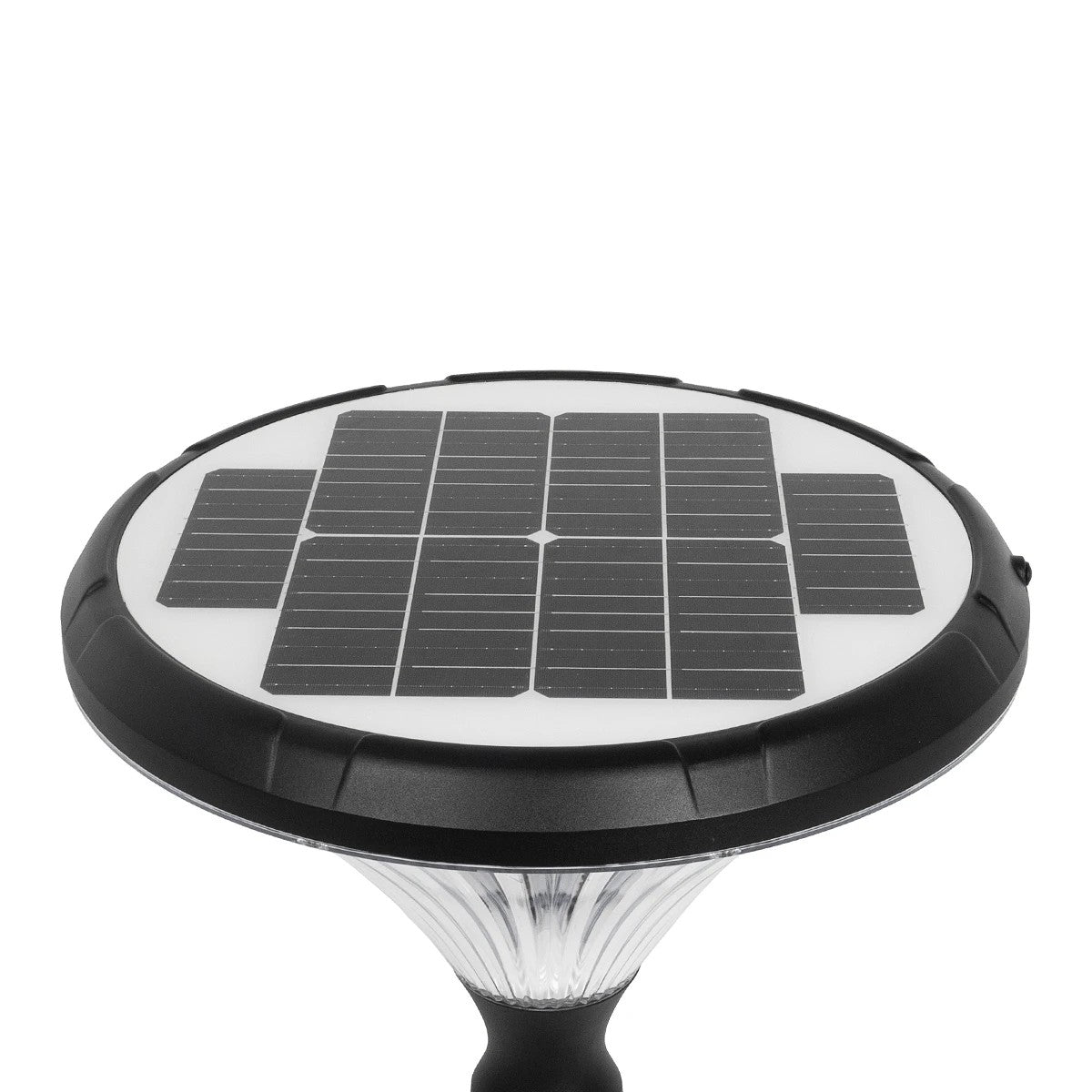 GLOBOSTAR® SQUARE 90503 Φωτιστικό Κεφαλής Post Top Πλατείας/Πάρκου/Κήπου LED 40W 1600lm 120° DC 5V με Ενσωματωμένο Φωτοβολταϊκό Panel 5V 25W & Επαναφορτιζόμενη Μπαταρία Li-ion 3.2V 30000mAh με Αισθητήρα Κίνησης-Ημέρας-Νύχτας Αδιάβροχο IP65 Θερμό Λευκό ...