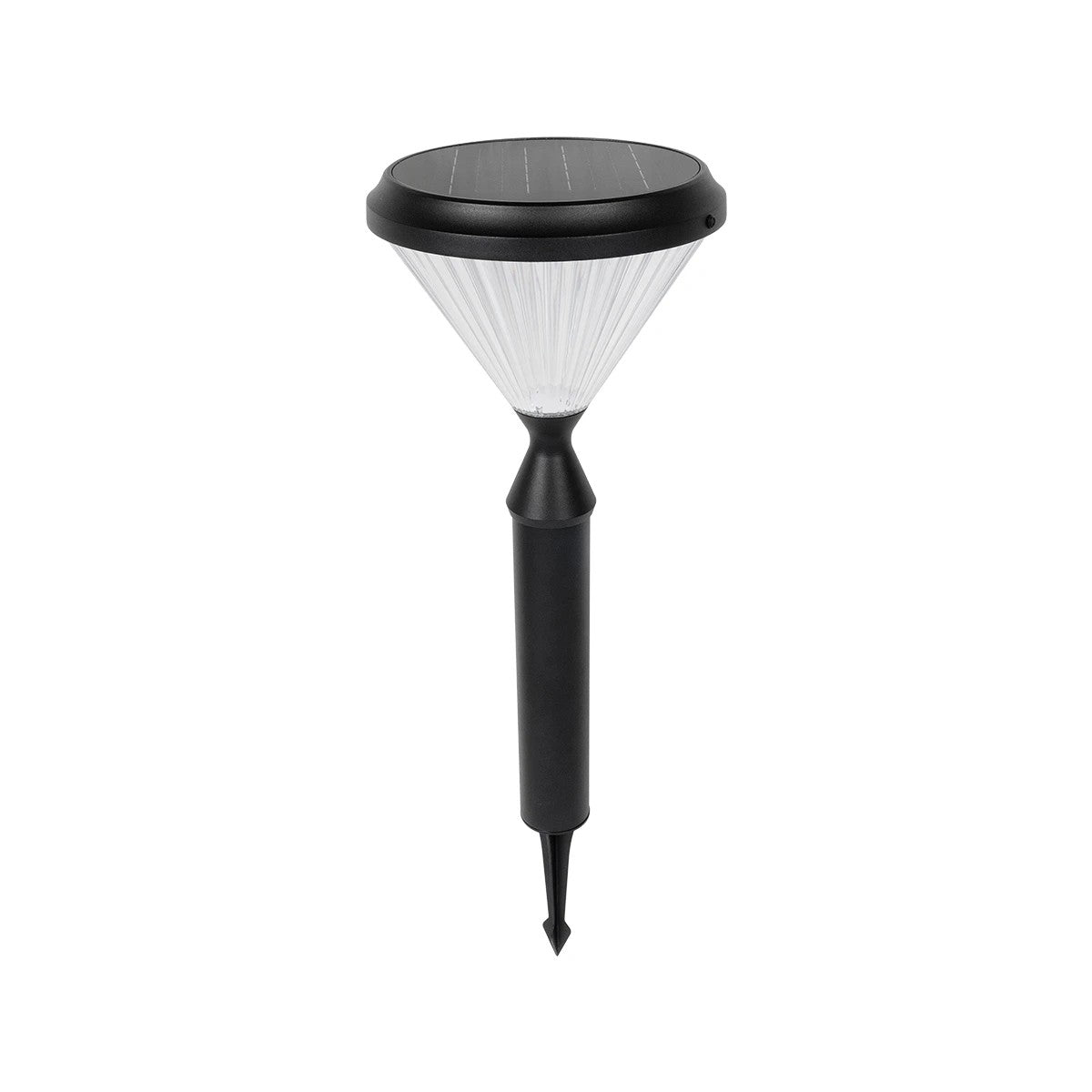 GLOBOSTAR® VEGGIE 90522 Φωτιστικό Κολωνάκι Κήπου LED 10W 500lm 120° με Ενσωματωμένο Φωτοβολταϊκό Panel 6V 2W & Επαναφορτιζόμενη Μπαταρία Li-ion 3.2V 6000mAh με Αισθητήρα Ημέρας-Νύχτας Αδιάβροχο IP65 Ψυχρό Λευκό 6000K - Sanan SMD Chip - Μαύρο - Μ26 x Π2...