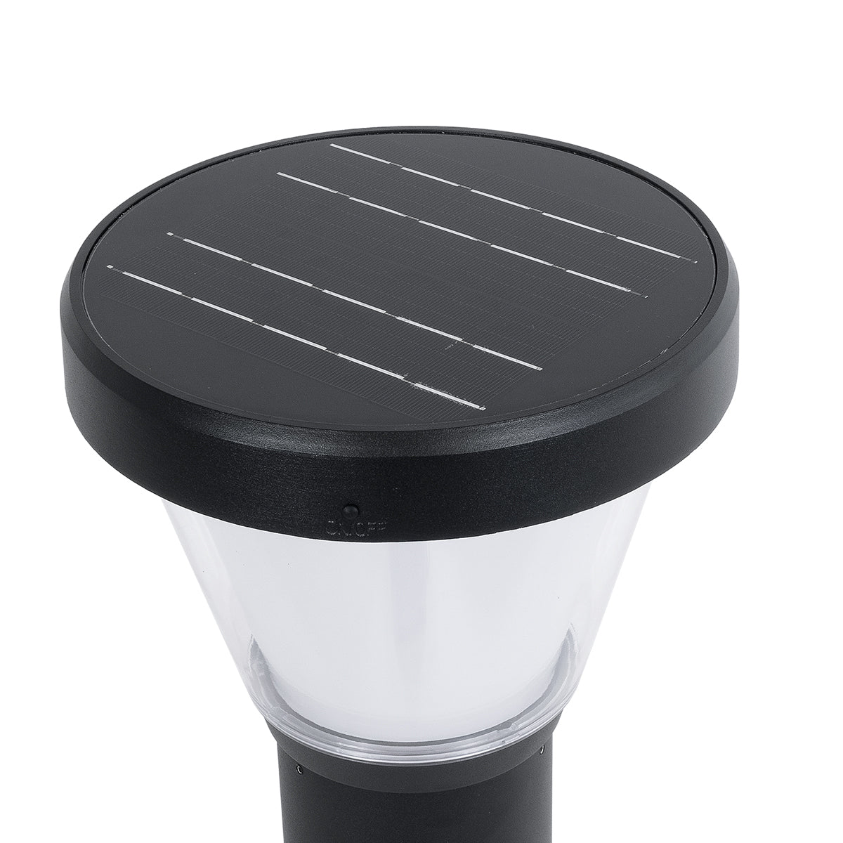 GloboStar® SOLARDIS 90523 LED Solar Bollard Light Κολωνάκι Κήπου Εξωτερικού Χώρου 10W 180lm 120° με Ενσωματωμένο Φωτοβολταϊκό Panel 6V 5W & Επαναφορτιζόμενη Μπαταρία Li-ion 3.2V 6000mAh με Αισθητήρα Ημέρας-Νύχτας - Αδιάβροχο IP65 Φ24 x Υ88cm Ψυχρό Λευκ... - ledmania.gr