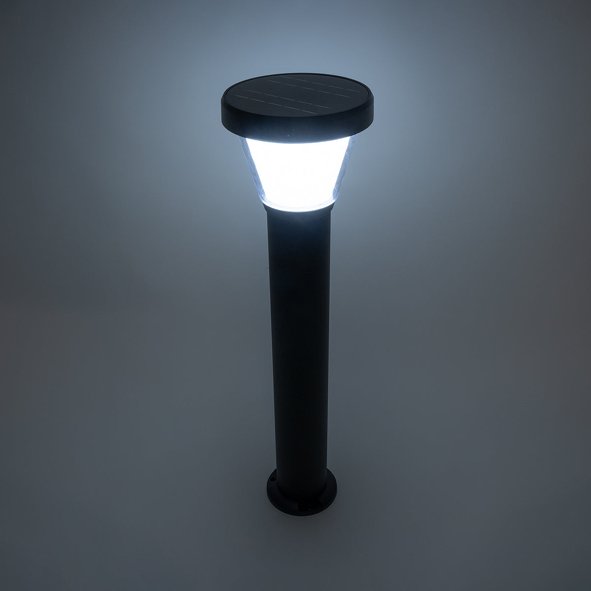 GloboStar® SOLARDIS 90523 LED Solar Bollard Light Κολωνάκι Κήπου Εξωτερικού Χώρου 10W 180lm 120° με Ενσωματωμένο Φωτοβολταϊκό Panel 6V 5W & Επαναφορτιζόμενη Μπαταρία Li-ion 3.2V 6000mAh με Αισθητήρα Ημέρας-Νύχτας - Αδιάβροχο IP65 Φ24 x Υ88cm Ψυχρό Λευκ... - ledmania.gr