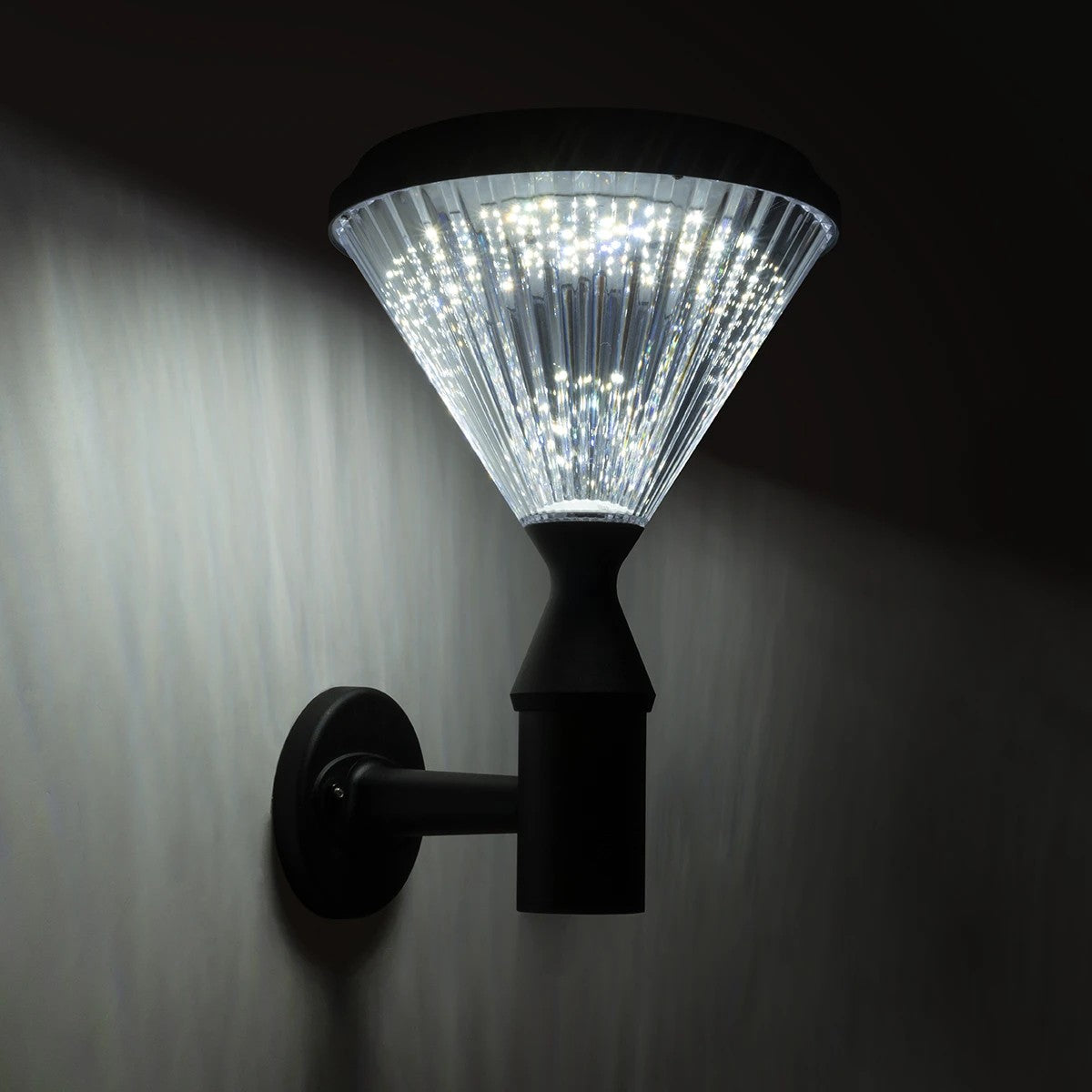 GLOBOSTAR® SOLARTIS 90527 Φωτιστικό Κολωνάκι Κήπου LED 10W 1000lm 180° με Ενσωματωμένο Φωτοβολταϊκό Panel 6V 5W & Επαναφορτιζόμενη Μπαταρία Li-ion 3.2V 6000mAh με Αισθητήρα Ημέρας-Νύχτας Αδιάβροχο IP65 Ψυχρό Λευκό 6000K - Sanan SMD Chip - Μαύρο - Μ26 x...