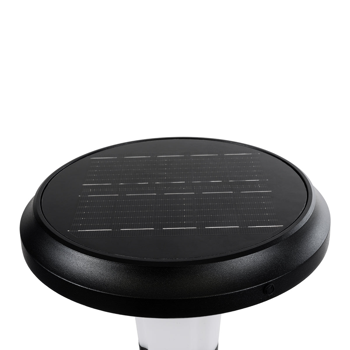 GLOBOSTAR® WHISPER 90535 Φωτιστικό Κολωνάκι Κήπου LED 10W 500lm 120° με Ενσωματωμένο Φωτοβολταϊκό Panel 6V 2W & Επαναφορτιζόμενη Μπαταρία Li-ion 3.2V 1800mAh με Αισθητήρα Ημέρας-Νύχτας Αδιάβροχο IP65 Ψυχρό Λευκό 6000K - Sanan SMD Chip - Γκρι Ανθρακί - ...