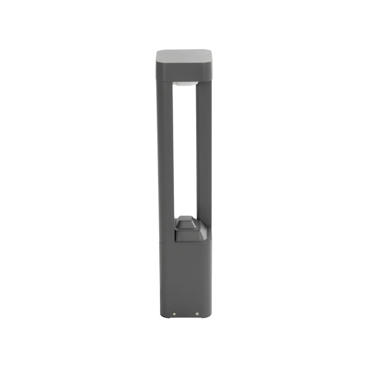 GLOBOSTAR® ΜΟΝΕΒΟΟ 90543 Φωτιστικό Κολωνάκι Κήπου LED 15W 1500lm 60° AC 220-240V Αδιάβροχο IP65 Θερμό Λευκό 2700K - Γκρι Ανθρακί - Μ12 x Π12 x Υ60.5cm - 3 Χρόνια Εγγύηση - ledmania.gr