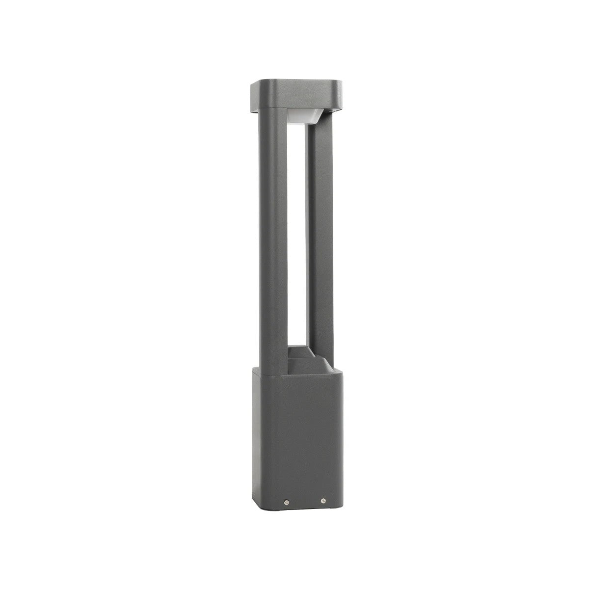 GLOBOSTAR® ΜΟΝΕΒΟΟ 90543 Φωτιστικό Κολωνάκι Κήπου LED 15W 1500lm 60° AC 220-240V Αδιάβροχο IP65 Θερμό Λευκό 2700K - Γκρι Ανθρακί - Μ12 x Π12 x Υ60.5cm - 3 Χρόνια Εγγύηση - ledmania.gr