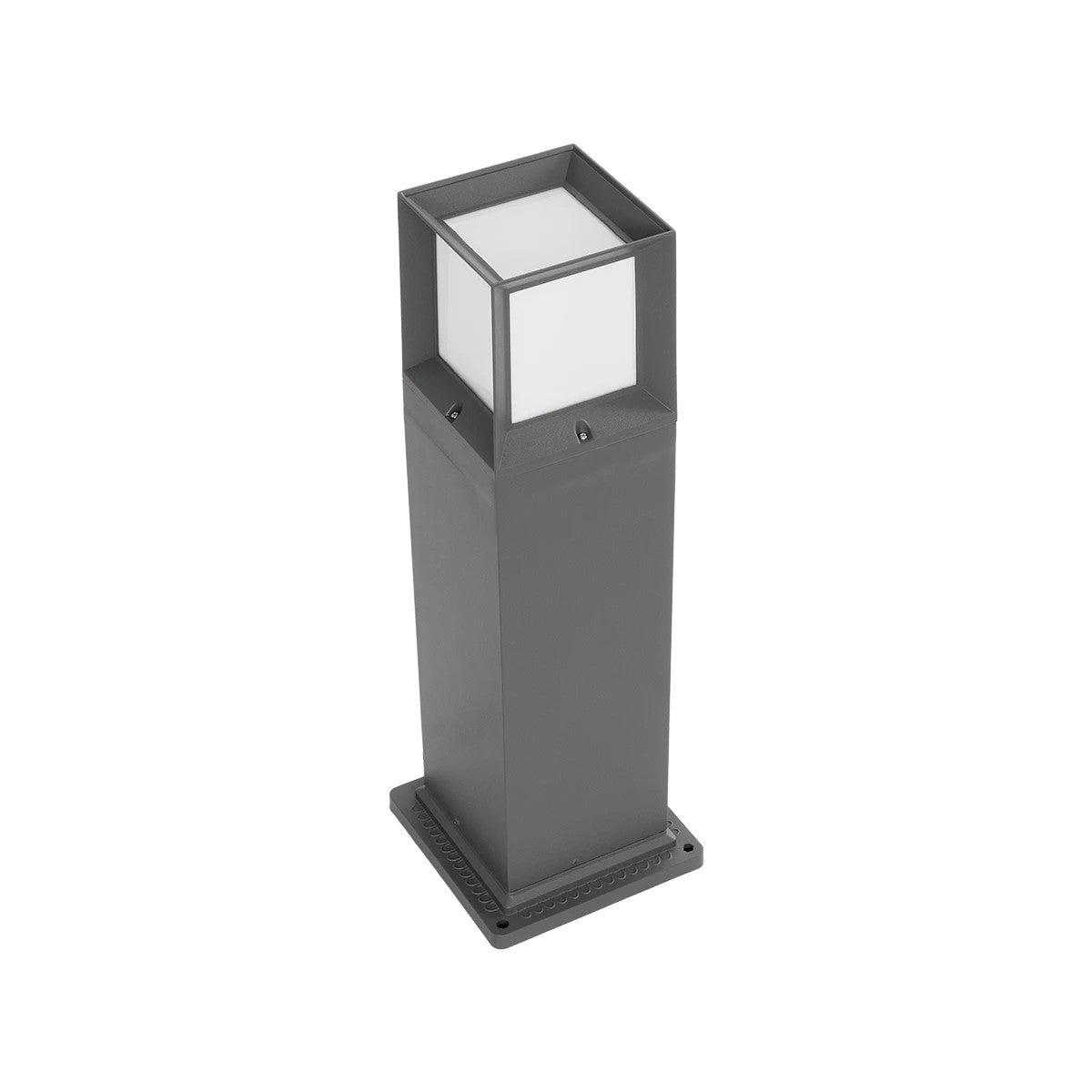 GLOBOSTAR® PALASO 90547 Φωτιστικό Κολωνάκι Κήπου με Ντουί 1 x E27 AC 220-240V Αδιάβροχο IP65 - Γκρι Ανθρακί - Μ20 x Π20 x Υ60.5cm - ledmania.gr