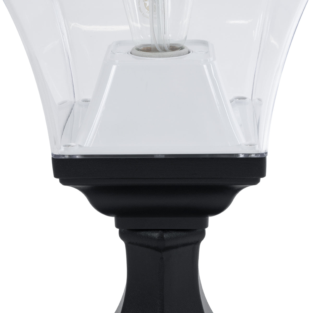 GLOBOSTAR® DIRAHIO 90552 Φωτιστικό Κολωνάκι Κήπου με Ντουί 1 x E27 AC 220-240V Αδιάβροχο IP65 - Γκρι Ανθρακί Ματ - Μ32 x Π32 x Υ52cm