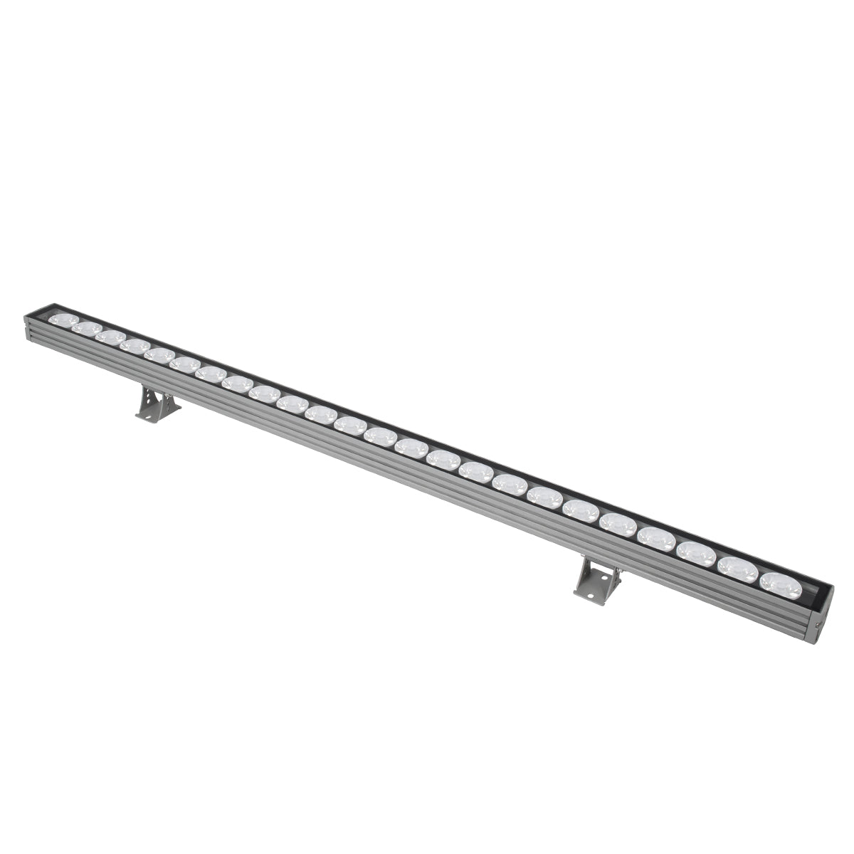 GloboStar® WASHER-JAVIA 90557 Μπάρα Φωτισμού Wall Washer LED 48W 3840lm 5° DC 24V Αδιάβροχο IP67 Μ100 x Π5.2 x Υ3.6cm (Υ8.5 με Βάση) Πολύχρωμο RGBW DMX512 - Γκρι Ανθρακί - 3 Χρόνια Εγγύηση - ledmania.gr