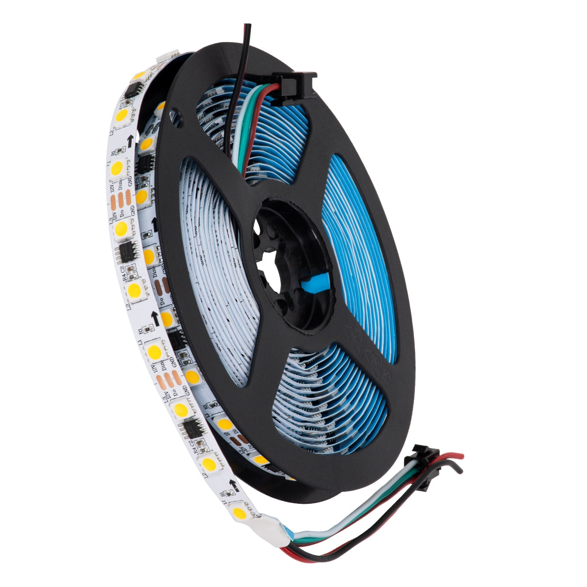 GloboStar® 90588 Digital Pixel Addressable Strip 3 PIN - Ψηφιακή Ταινία LED SMD 5050 14.4W/m 60LED/m 20PIXEL/m SPI/TTL Protocol IC WS2811/UCS16703 1296lm/m 120° DC 12V IP20 Θερμό Λευκό 2700K - Λευκό Σώμα - Μ5000 x Π10 x Υ2mm - Συσκευασία 5 Μέτρων - ledmania.gr