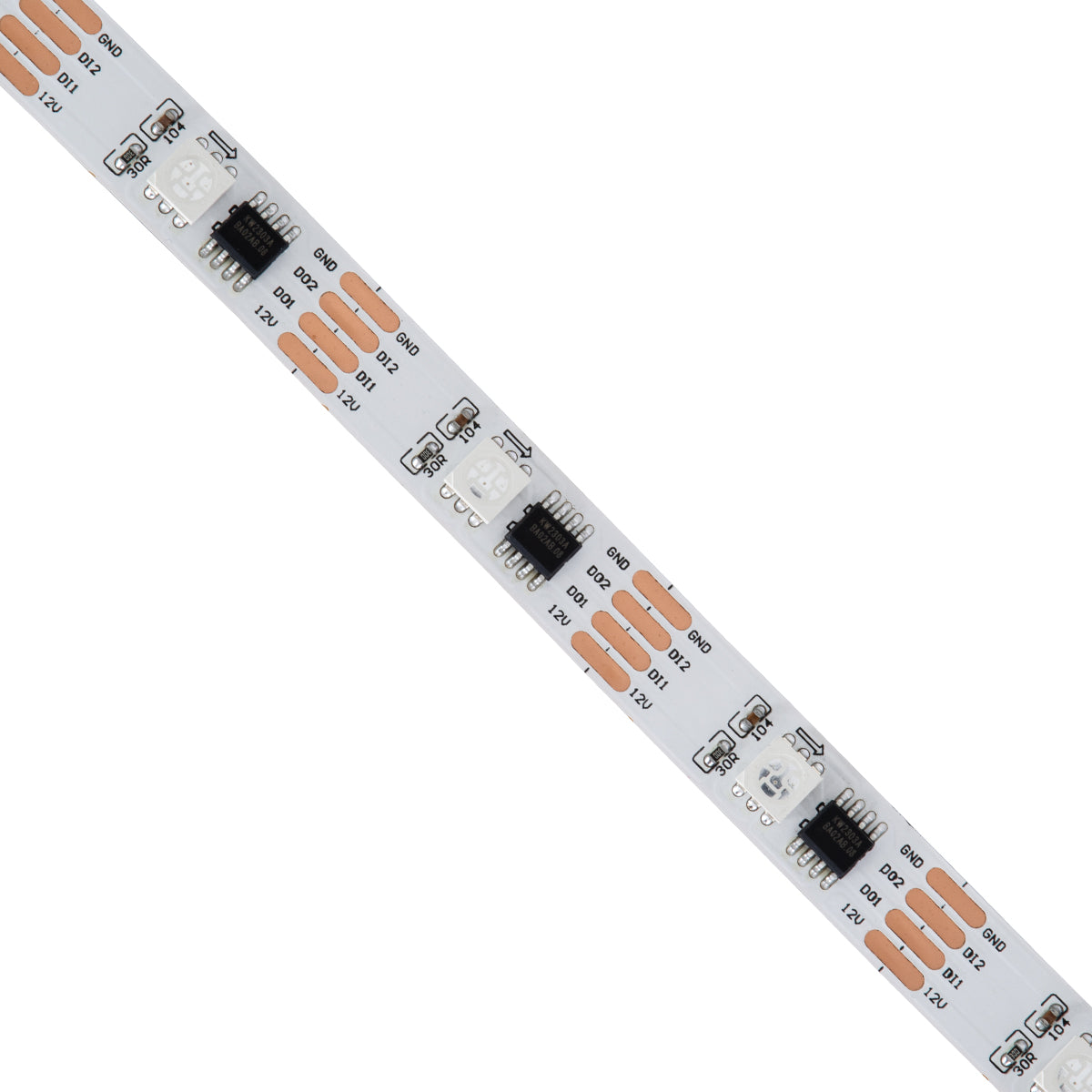 GLOBOSTAR® DIGIPRO 90599 Ψηφιακή Pixel Addressable Ταινία LED 9W/m 540lm/m 120° DC 12V IP20 30 x SMD5050 Chip/m 30 x Pixel/m RGB Dimmable SPI/TTL Protocol IC TM1908 - Sanan SMD Chip - Μ500 x Π1 x Υ0.2cm - Ρολό 5 Μέτρων - 5 Χρόνια Εγγύηση