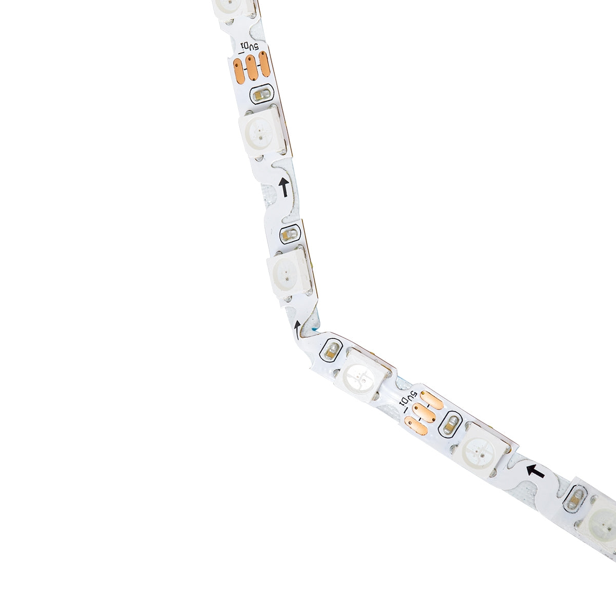 GloboStar® 90606 Digital Pixel Addressable Strip Ultra Slim 3 PIN - Nano Zig Zag S Ψηφιακή Ταινία LED SMD 5050 14.4W/m 60LED/m 20PIXEL/m SPI/TTL Protocol IC WS2812/SK6812 1152lm/m 120° DC 5V IP20 RGB - Λευκό Σώμα - Μ2000 x Π6 x Υ2mm - Συσκευασία 2 Μέτρων - ledmania.gr