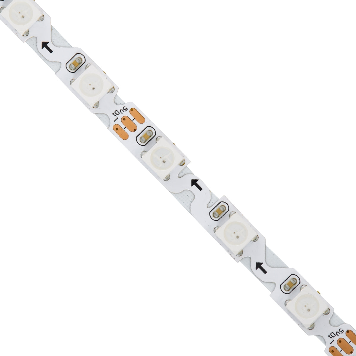 GloboStar® 90606 Digital Pixel Addressable Strip Ultra Slim 3 PIN - Nano Zig Zag S Ψηφιακή Ταινία LED SMD 5050 14.4W/m 60LED/m 20PIXEL/m SPI/TTL Protocol IC WS2812/SK6812 1152lm/m 120° DC 5V IP20 RGB - Λευκό Σώμα - Μ2000 x Π6 x Υ2mm - Συσκευασία 2 Μέτρων - ledmania.gr