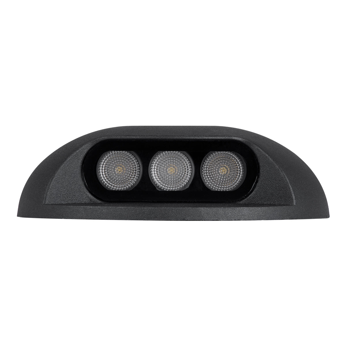 GloboStar® STEP-LUNA 90617 Επιφανειακό Φωτιστικό Σκαλοπατιού - Διαδρόμου LED 3W 345lm 10° DC 24V Αδιάβροχο IP65 Φ12 x Υ3cm Φυσικό Λευκό 4500K - Μαύρο - 3 Years Warranty - ledmania.gr