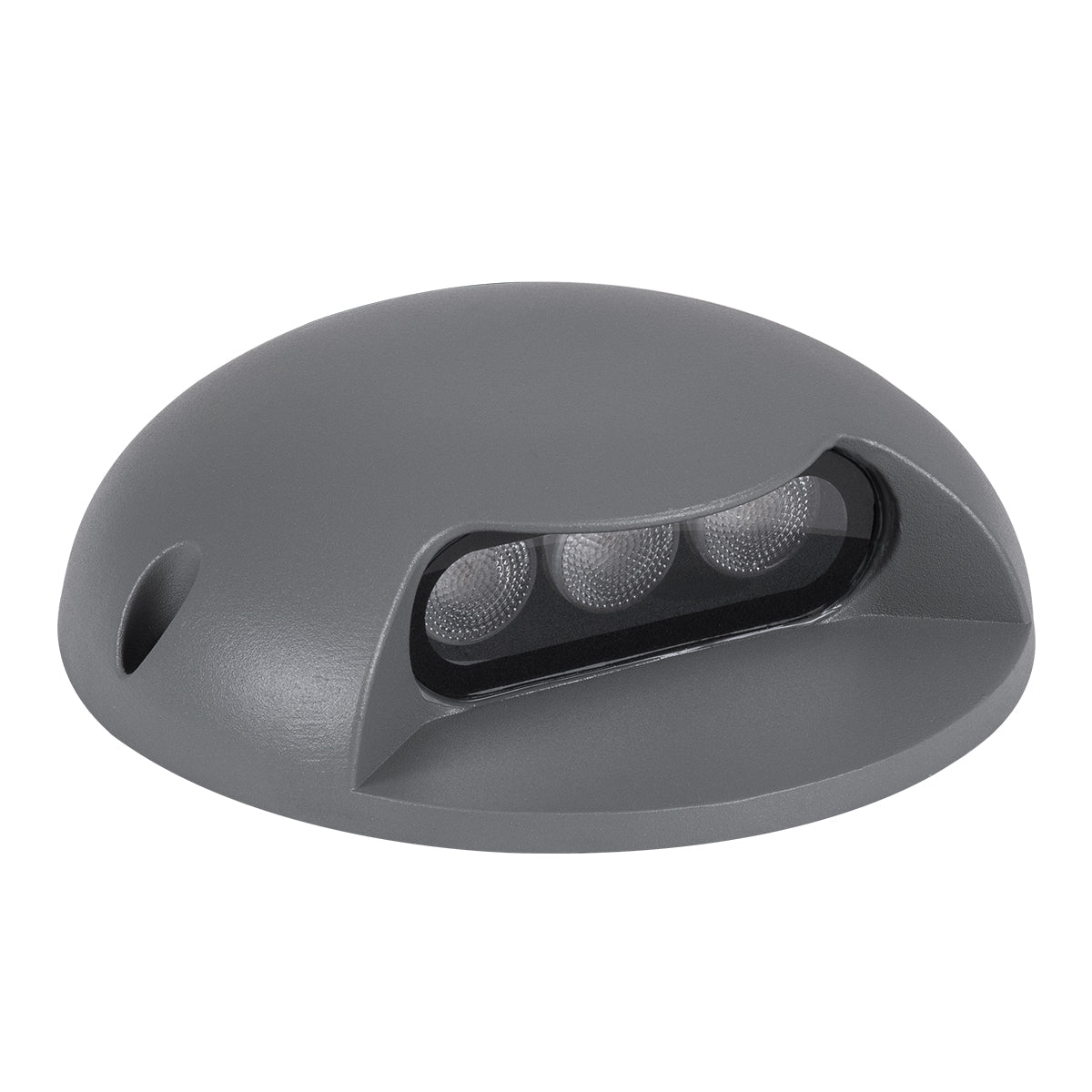 GLOBOSTAR® STEP-LUNA 90623 Αρχιτεκτονικό Φωτιστικό Διαδρόμου/Σκαλοπατιού LED 3W 345lm 10° DC 24V Αδιάβροχο IP65 Φυσικό Λευκό 4500K Dimmable - Γκρι Ανθρακί - Φ12 x Υ3cm - 3 Χρόνια Εγγύηση - ledmania.gr