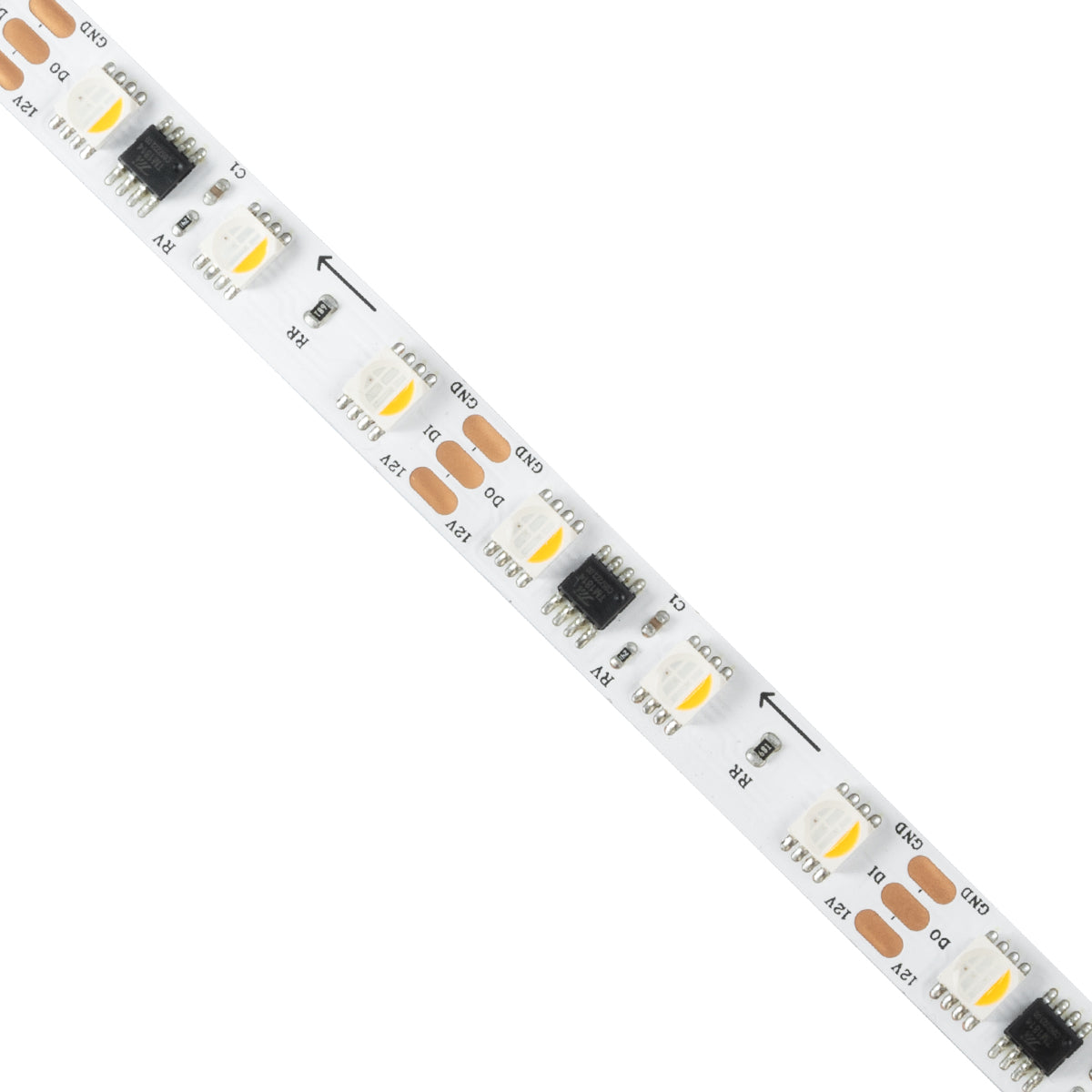 GloboStar® DIGIPRO 90773 Ψηφιακή Ταινία LED SMD 5050 12W/m 60LED/m 20PIXEL/m SPI/TTL Protocol IC TM1814/UCS1912/UCS2912 1200lm/m 120° DC 12V IP20 Πολύχρωμη RGB+WW - Dimmable - Λευκό Σώμα - Μ5000 x Π10 x Υ2mm - Συσκευασία 5 Μέτρων - 5 Χρόνια Εγγύηση - ledmania.gr