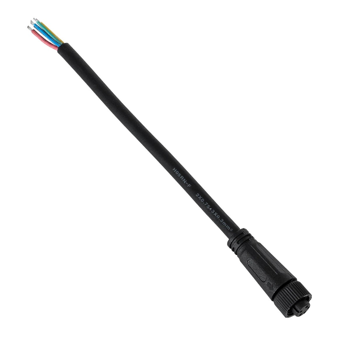 GloboStar® 90777 Καλώδιο Τροφοδοσίας από DC Male σε Ατερμάτιστο Καλώδιο για RGB Spot & Wall Washer Μαύρο Μ1.5 x Π1.5 x Y20cm - ledmania.gr