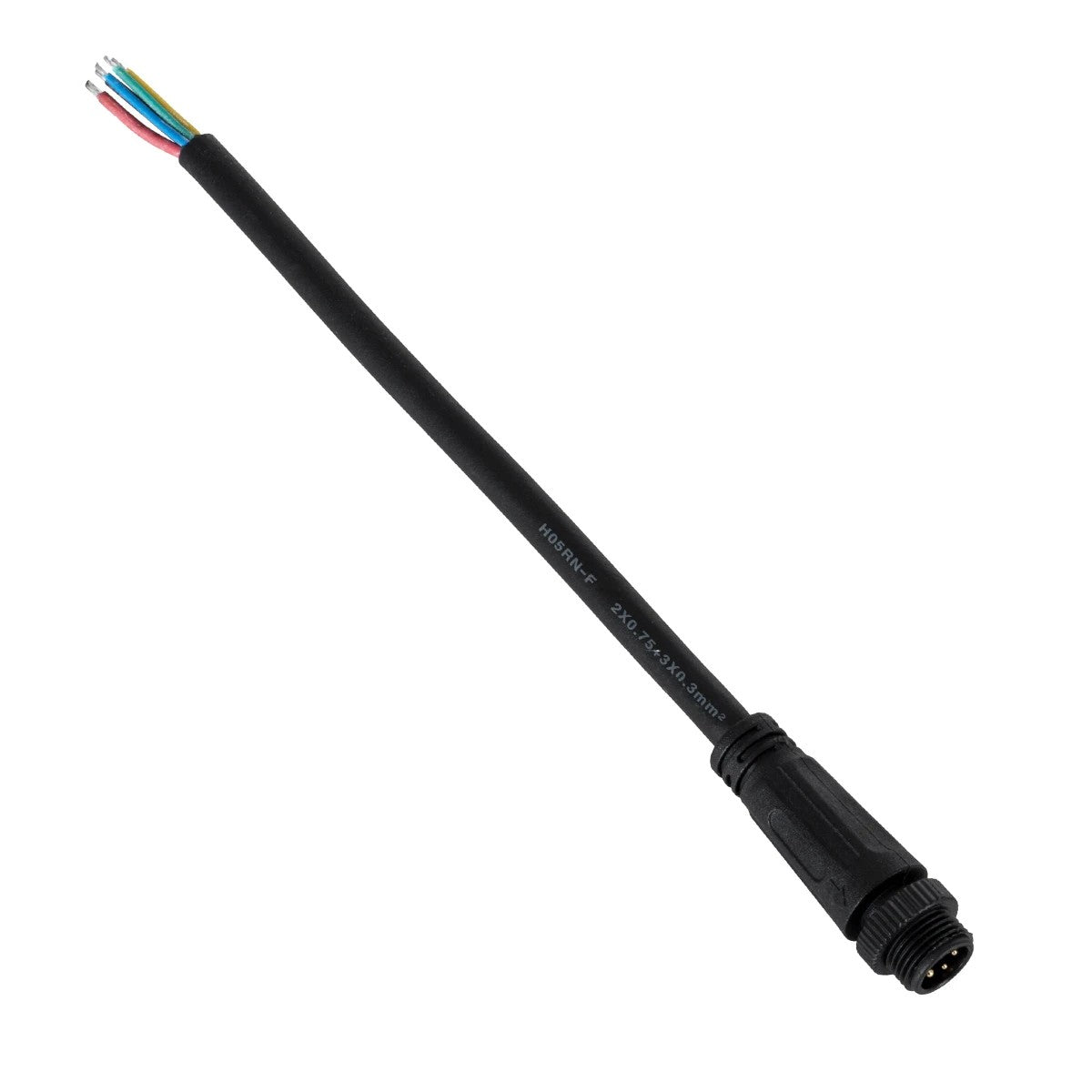 GloboStar® 90780 Καλώδιο Τροφοδοσίας από DC Female σε Ατερμάτιστο Καλώδιο για RGB Spot & Wall Washer Μαύρο Μ1.5 x Π1.5 x Y20cm - ledmania.gr