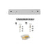 GLOBOSTAR® WALLBASE 77520 Γραμμική Μεταλλική Ροζέτα για Κρέμαση 2 Φωτιστικών - Λευκό - Μ30 x Π5 x Υ4cm - ledmania.gr