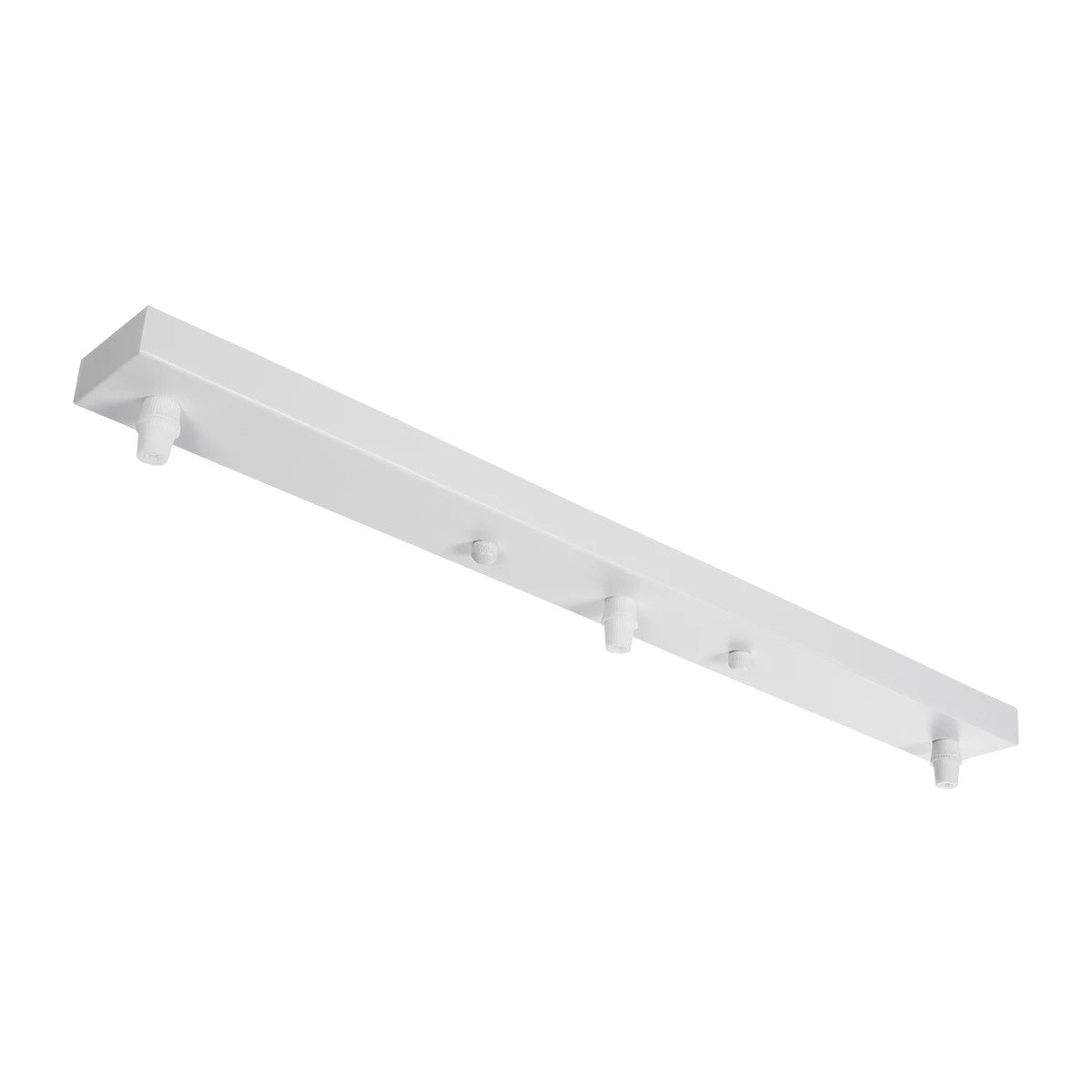 GLOBOSTAR® WALLBASE 77522 Γραμμική Μεταλλική Ροζέτα για Κρέμαση 3 Φωτιστικών - Λευκό - Μ50 x Π5 x Υ2cm - ledmania.gr