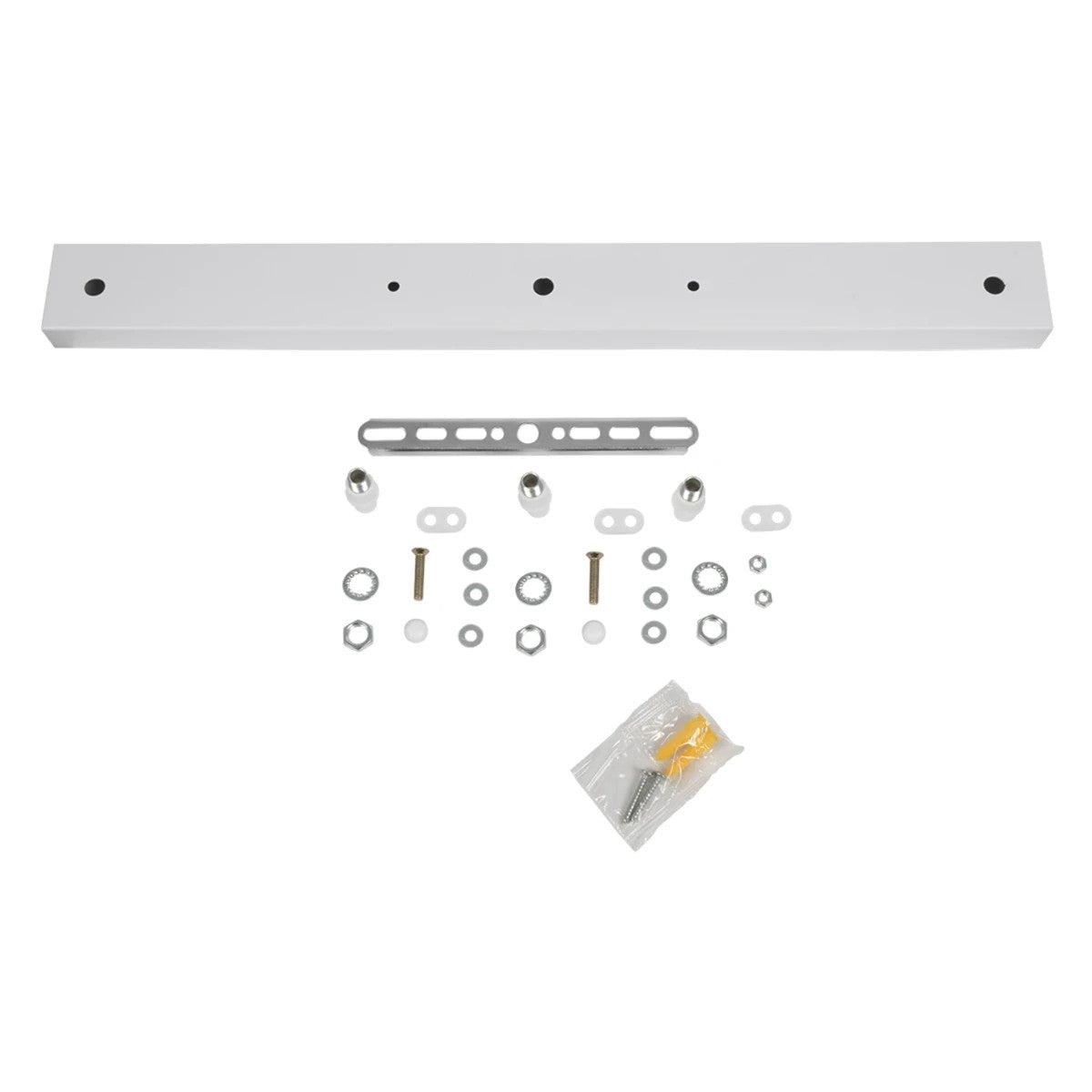 GLOBOSTAR® WALLBASE 77522 Γραμμική Μεταλλική Ροζέτα για Κρέμαση 3 Φωτιστικών - Λευκό - Μ50 x Π5 x Υ2cm - ledmania.gr