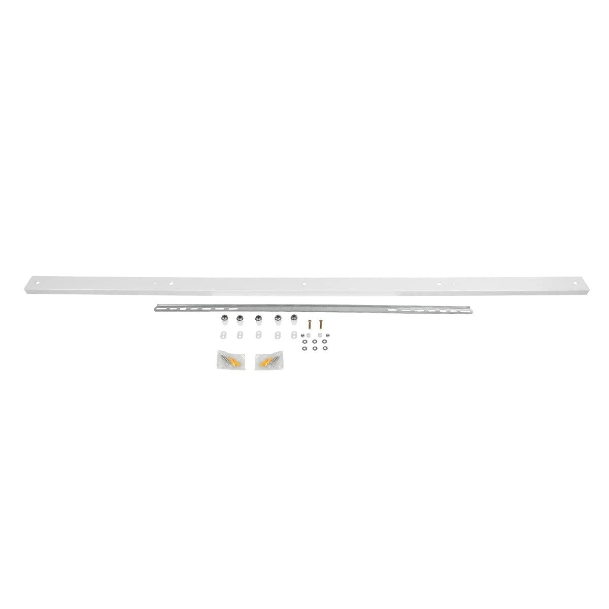 GLOBOSTAR® WALLBASE 77526 Γραμμική Μεταλλική Ροζέτα για Κρέμαση 5 Φωτιστικών - Λευκό - Μ120 x Π5 x Υ2cm - ledmania.gr