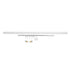 GLOBOSTAR® WALLBASE 77526 Γραμμική Μεταλλική Ροζέτα για Κρέμαση 5 Φωτιστικών - Λευκό - Μ120 x Π5 x Υ2cm - ledmania.gr