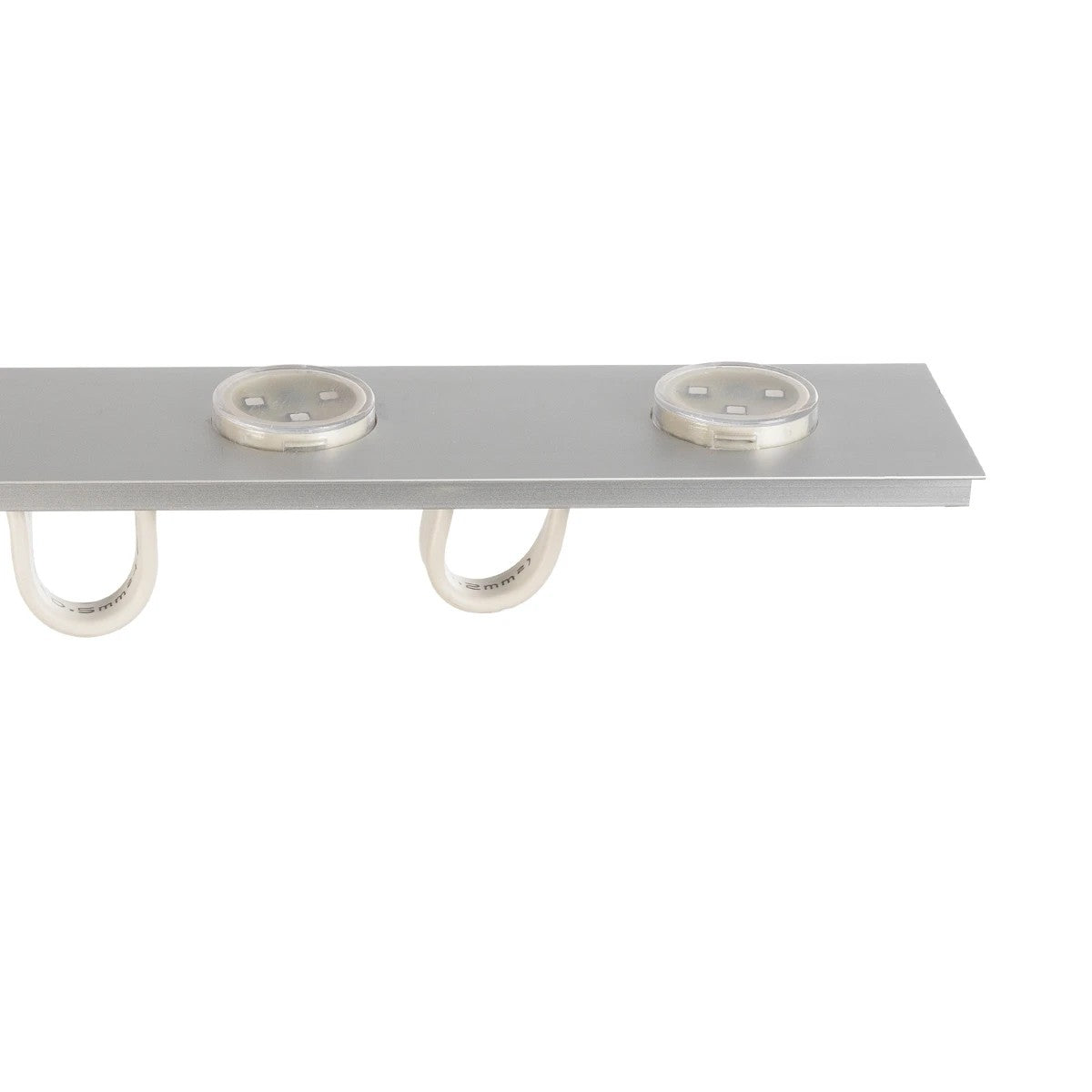 GloboStar® 90829 Μεταλλικο Καλυμμα 1 Μέτρου 15 Τεμαχίων για Ψηφιακή Αλυσίδα Γιρλάντα 20 Σποτ LED με Κωδικό 90140 Ασημί Μ100 x Π4.7 x Υ1cm - ledmania.gr