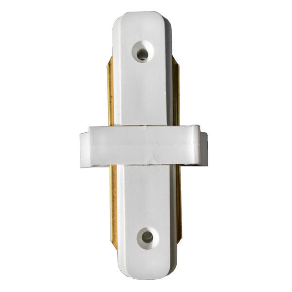 Globostar 60848 Μονοφασικός Connector 2 Καλωδίων Συνδεσμολογίας Γιώτα (Ι) για Λευκή Ράγα Οροφής - ledmania.gr
