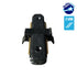 Globostar S-40033 Μονοφασικός Connector 2 Καλωδίων Συνδεσμολογίας Γιώτα (Ι) για Μαύρη Ράγα Οροφής - ledmania.gr