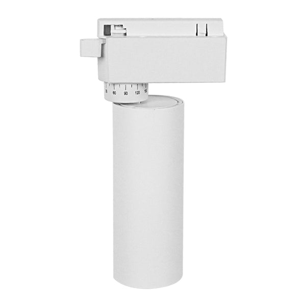 Globostar S-40010 Μονοφασικό Bridgelux COB LED Λευκό Φωτιστικό Σποτ Ράγας 10W 230V 1300lm 30° Ψυχρό Λευκό 6000k - ledmania.gr