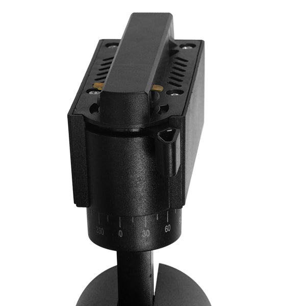 Globostar 60811 Μονοφασικό Bridgelux COB LED Μάυρο Φωτιστικό Σποτ Ράγας 20W 230V 2400lm 30° Θερμό Λευκό 3000k - ledmania.gr