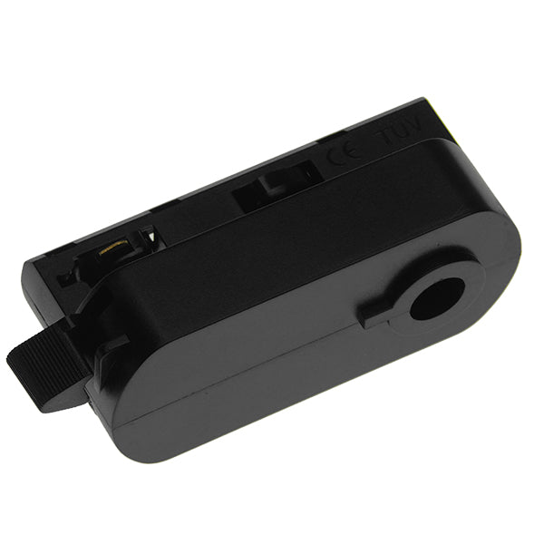GloboStar S-40054 Διφασικός Connector 3 Καλωδίων Αντάπτορας Κρέμασης Φωτιστικών για Μαύρη Ράγα Οροφής - ledmania.gr