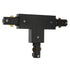 GloboStar S-40050 Διφασικός Connector 3 Καλωδίων Συνδεσμολογίας Ταφ (Τ) για Μαύρη Ράγα Οροφής - ledmania.gr
