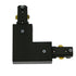 GloboStar S-40048 Διφασικός Connector 3 Καλωδίων Συνδεσμολογίας Ελ (L) για Μαύρη Ράγα Οροφής - ledmania.gr