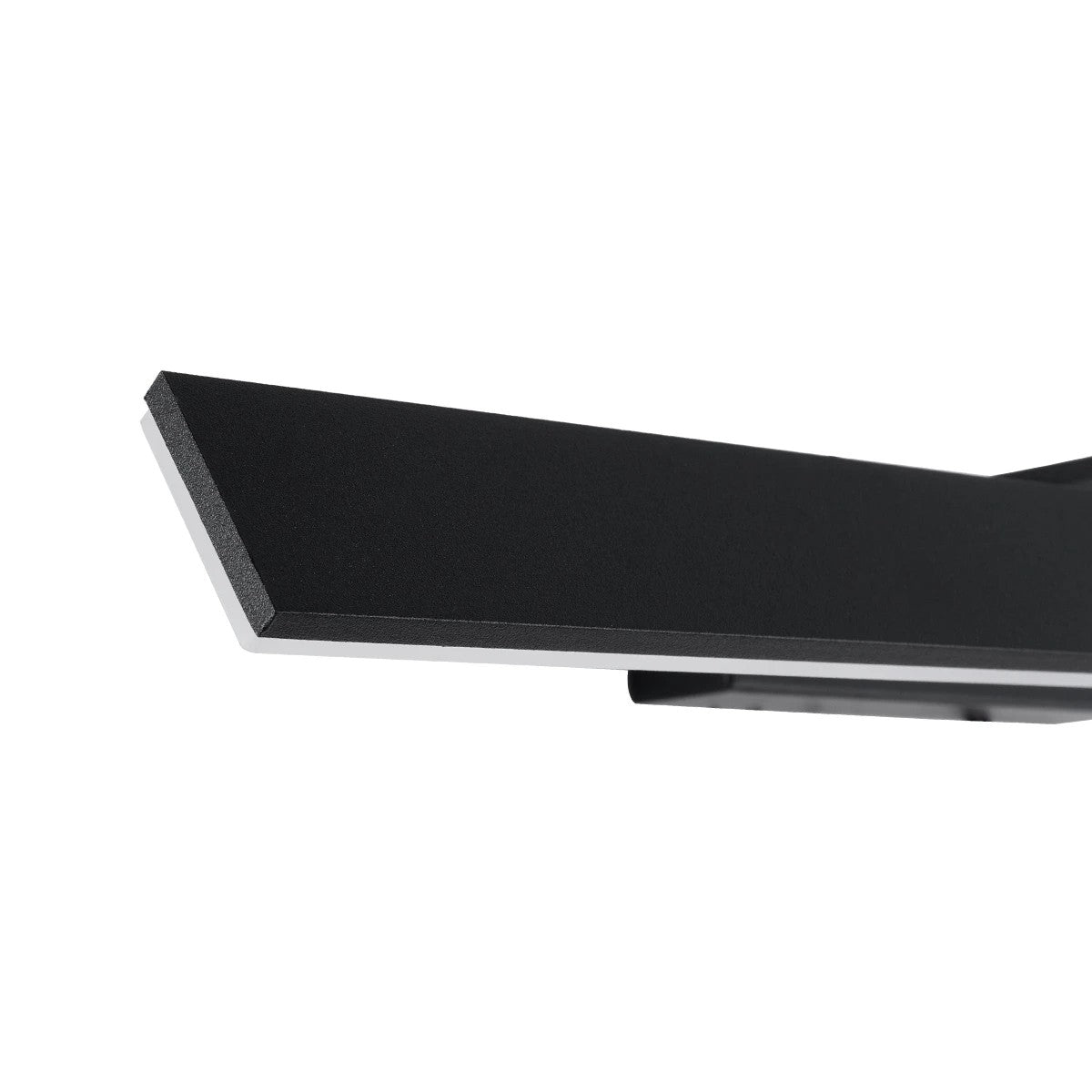 GloboStar® MIRROR 60517 Φωτιστικό Τοίχου - Απλίκα LED 14W 1680lm 120° AC 85-265V IP54 Φυσικό Λευκό 4500K Μαύρο Μέταλλο - Μ58 x Π15 x Υ6cm - 2 Xρόνια Εγγύηση - ledmania.gr