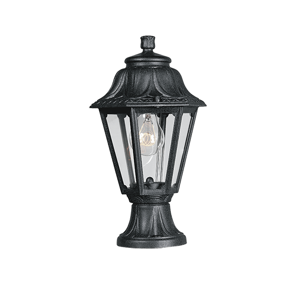 ANNA 120 ΦΑΝΑΡΙ ΚΟΛΩΝΑΚΙ 1XE27 H385mm ΜΑΥΡΟ - ledmania.gr