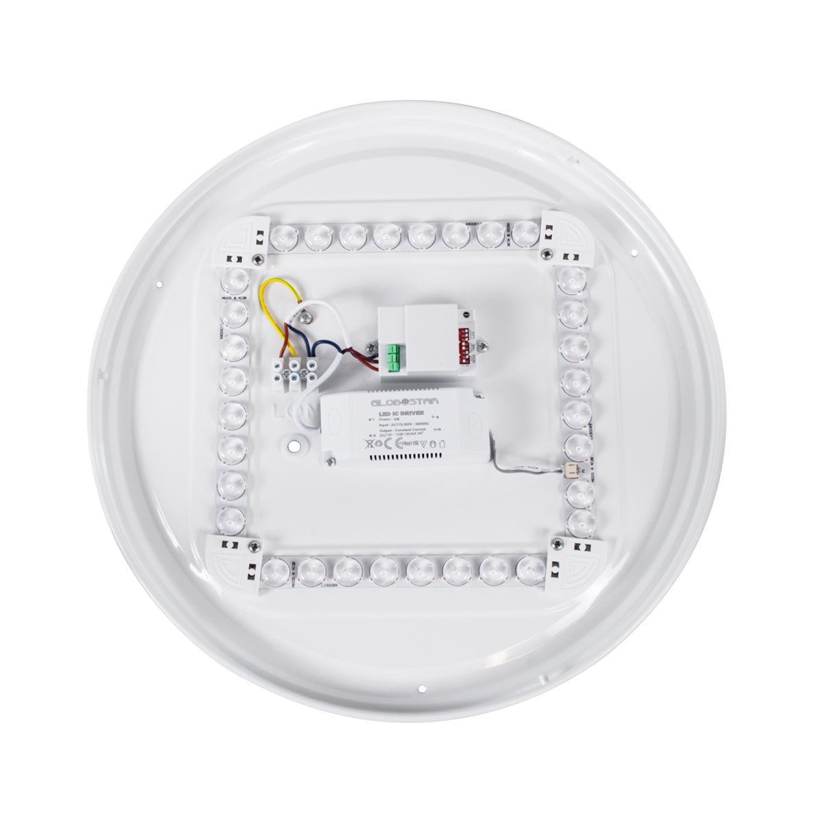GLOBOSTAR® SENSORANO 60995 Φωτιστικό Πλαφονιέρα Οροφής με Ανιχνευτή Microwave / Αισθητήρα Κίνησης LED 30W 3000lm 120° AC 220-240V Αδιάβροχο IP54 Φυσικό Λευκό 4500K - Lumileds SMD Chip - Λευκό Γαλακτερό - Μ38 x Π38 x Υ5.3cm - 3 Χρόνια Εγγύηση