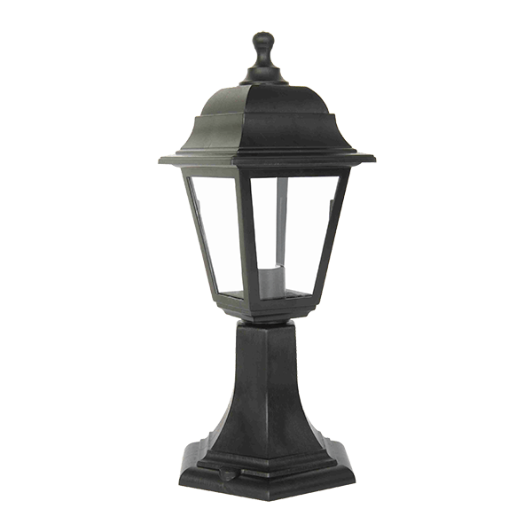 KEVIN LANTERN STAND 1XE27 BLACK H415 IP44 - ledmania.gr