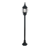 JAMES LANTERN STAND 1XE27 BLACK H1320 IP44 - ledmania.gr