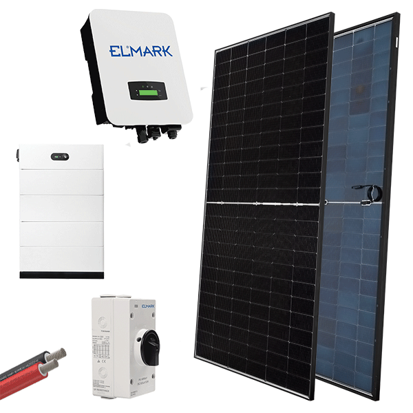 HYBR. SOLAR SYSTEM 3P/10kW 580W PANELS WITH BATT. - ledmania.gr
