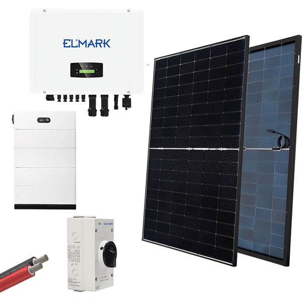 HYBR. SOLAR SYSTEM 3P/20kW 430W PANELS WITH BATT. - ledmania.gr