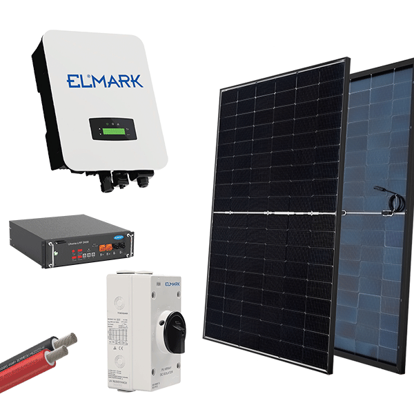 HYBR. SOLAR SYSTEM 1P/3KW 430W PANELS WITH BATT. - ledmania.gr