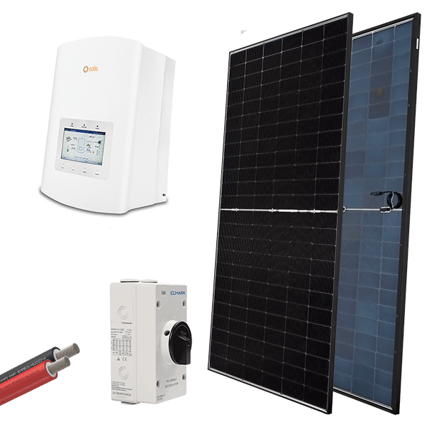 ON GRID SOLAR SYSTEM SET 1P/3.6KW WITH PANEL 580W - ledmania.gr