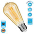 GloboStar® 99047 Λάμπα E27 ST64 Αχλάδι LED LONG FILAMENT 10W 1050 lm 320° AC 85-265V Edison Retro με Μελί Γυαλί Ultra Θερμό Λευκό 2200 K Dimmable - ledmania.gr