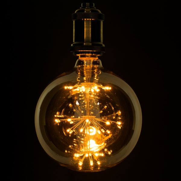 GloboStar® 99210 Λάμπα E27 BLL150 MTX Balloon DIODE HP LED String 3W 300 lm 320° AC 85-265V Edison Retro με Μελί Γυαλί Ultra Θερμό Λευκό 2200 K - ledmania.gr