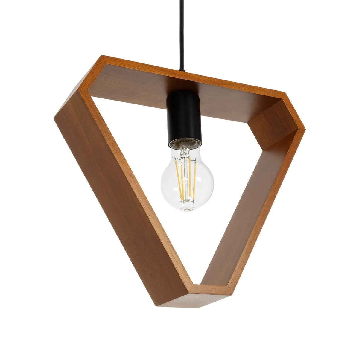 GLOBOSTAR® ELISE 999-0034 Μοντέρνο Κρεμαστό Φωτιστικό Οροφής με Ντουί 3 x E27 AC 220-240V IP20 - Καφέ & Μαύρο - Μ74 x Π9 x Υ40cm - ledmania.gr